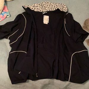 Liz & me short sleeve athletic jacket with hood 4x